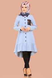 Modaselvim Tunik Deri Detay Dugmeli Tesettur Tunik Ast4319 Bebe Mavisi Clothes For Women Street Hijab Fashion Hijab Fashion Inspiration