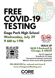 Covid tests for green, amber or red list destinations. Gage Park High School
