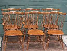 Ethan Allen Nutmeg Set Of 6 Solid Maple Windsor Back Dining Chairs By Theoldgreengarage On Etsy Maple Furniture Dining Chairs Allen Chair