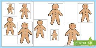 Free printable gingerbread man pattern. Gingerbread Man Ordering Activity Teacher Made