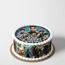 Black panther fan art black panther cake! Black Panther Personalised Edible Icing Cake Wrapper Toppers Round Ebay