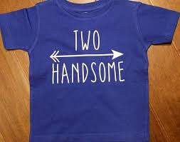 Black And Royal Blue T Shirt Two Handsome Birthday Shirt Shown On A Royal Blue T Shirt With White Non Glitter Lettering Two Birthday Shir Birthday Shirts 2nd Birthday Shirt Boy Birthday