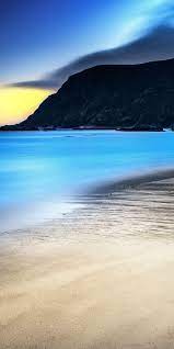 Night Blue Sea Beach Mountains Nature 1080x2160 Wallpaper Beach Background Images Landscape Photography Nature Sea Beach Images