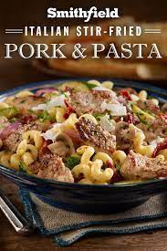 Italian Stir Fried Pork Pasta Pork Pasta Pork Dishes Pasta Dishes