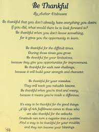 Be Thankful Author Unknown Prayer Verses Bible Love Quotes