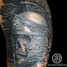 A soldier gives his life to his country during service and this skull army tattoo does that sentiment justice in fine style. Roman Helmet Soldier Tattoo Tattoos Helmet Tattoo