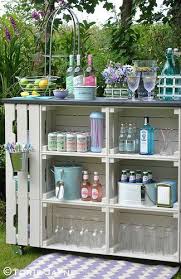 Getranke Bar Fur Eure Sommerliche Gartenhochzeit Diy Outdoor Bar Outdoor Bar Diy Outdoor