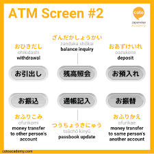 We did not find results for: How To Use A Japanese Atm Kanji And Vocab For Using An Atm In Japanese Full Guide Coto Japanese Academy