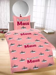 2 Teilige Bettwasche 135 X 200 Cm Kuschel Maus Rosa Pink Weiss Mikrofaser Set One Home
