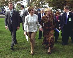 The russian president, vladimir putin, and lyudmila putin leave a poling station in moscow in rumours that he and his wife had separated have circulated for years, and amount to moscow's worst. Laura Bush And Ludmila Putina Wife Of Russian Federation President Vladimir Putin Stroll Across The Lawn