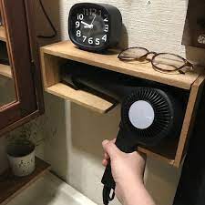 100均 木製ドライヤー収納をdiy インテリア 収納 ドライヤー収納 洗面所 収納