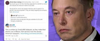 Elon Musk Accuses Ford and UAW Lobbyists of Writing EV Incentives Proposal 