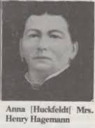 Anna Dorothea Huckfeldt Hagemann (1854-1894)