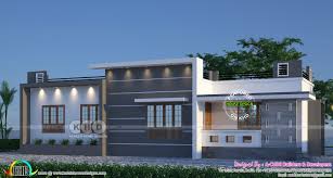 Let's see something different from the previous two images. 1245 Sq Ft 3 Bedroom Flat Roof One Floor Home Kerala Home Design And Floor Plans 8000 Houses