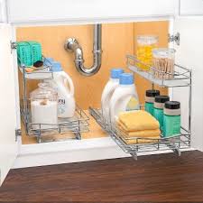 Lynk Professional 11 5 X 21 Slide Out Under Sink Cabinet Organizer Pull Out Two Tier Sliding Shelf In 2020 Under Kitchen Sink Organization Under Kitchen Sinks Kitchen Sink Organization