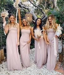 Dusty Pink Satin Bridesmaid Dresses Bridesmaid Long Dresses Party Dresses Prom In 2020 Beach Bridesmaid Dresses Dusty Pink Bridesmaid Dresses Satin Bridesmaid Dresses
