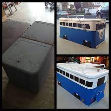 Maybe you would like to learn more about one of these? Vw Vintage Ice Chest Camper Decor Vw Van Wheels On The Bus