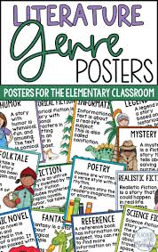 Literature Genre Posters In Big And Bold Classroom Humor Genre Posters Literature Genres