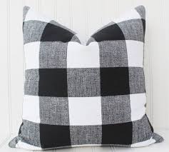 Black And White Checkered Throw Blanket Black And White Buffalo Check Pillow Cover Throw Pillow Decorative Pillow Cushion Cover Black And White Checkered Plaid Buffalo Check Buffalo Check Pillows Pillows Pillow Covers