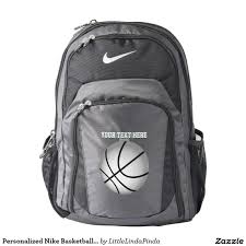 Black And Gold Nike Backpack Personalized Nike Basketball Backpack Your Text Nike Backpack Zazzle Com Nike Backpack Backpacks Monogram Backpack