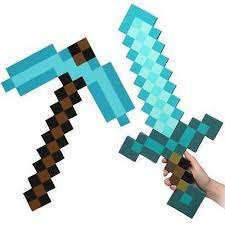 Diamond swords are the most . Minecraft Large Blue Diamond Sword Pickaxe Axe Eva Weapons Shopee Philippines
