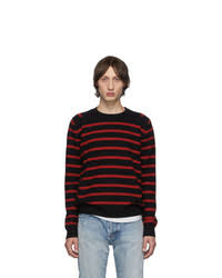 Check spelling or type a new query. Men S Red And Black Horizontal Striped Crew Neck Sweaters By Saint Laurent Lookastic