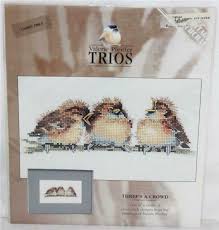 Valerie Pfeiffer Trios Threes A Crowd Counted Cross Stitch Pattern Baby Birds