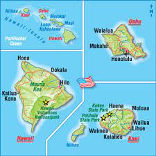 Liste landlebender gliederfüßer auf hawaii (stand 2. Karten Hawaii Inseln