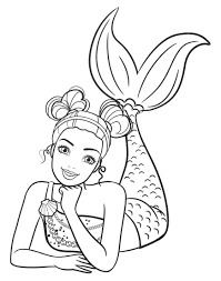 Cute unicorn mermaid coloring page cartoon illustration. Barbie Mermaid Coloring Page Mermaid Coloring Book Mermaid Coloring Pages Mermaid Coloring