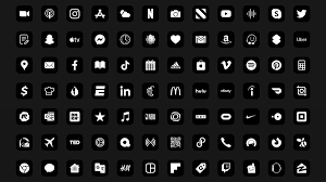 Black and white ios 14 app icons. Monochrome App Icons Pack For Ios 14 App Icon Ios App Icon Iphone Photo App