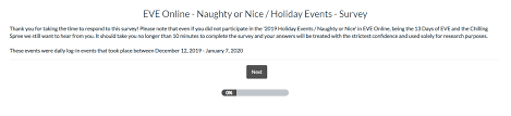 The Nosy Gamer Answering The Eve Holiday Events Survey