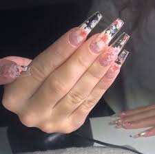 Berta and her long finger and toe nails polished in a chocolate brown! Long Nail Designs Clear Acrylic Nails Long Nails