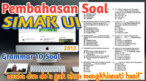 Bahasa Inggris Soal Simak Ui 2012 Dan Pembahasan English With Agustiawan Youtube