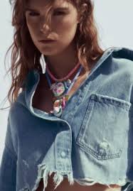 ZARA NEW WOMAN NECKLACE WITH CONTRAST STONE PIECES 4736/057