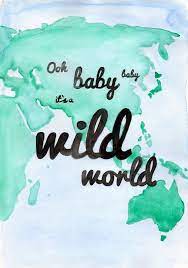 Ooh Baby Baby It 39 S A Wild World Original Watercolour Painting Cat Stevens Song Lyrics Decor A4 Great Song Lyrics Funny Word Quotes Song Lyrics Art