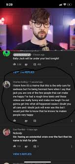 In ireland, jack is a common nickname for the name sean, and both his mother and friends called him this. Can We Get Jack To See This And Get Whoever This Man Is To Feel Better Jacksepticeye