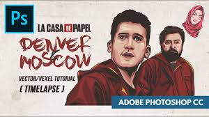 Альваро морте, ициар итуньо, урсула корберо и др. Denver And Moscow Of La Casa De Papel Aka Money Heist Vector Vexel Tutorial Adobe Photoshop Cc Youtube
