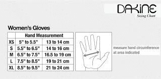 Dakine Sizing Guide Gloves Skatepro