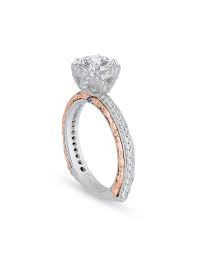 14k Two Tone Semi Mount Diamond Engagement Ring This Carizza Design Is Part Of The Cap Engagement Rings Semi Mount Engagement Rings Beautiful Engagement Rings