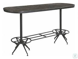 Add a traditional bar & pub table set to your home to add flexibility to your dining options. 182271 Wire Brushed Black 84 Bar Table Set From Coaster Coleman Furniture