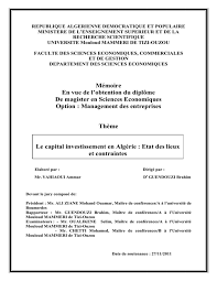 Dans le cadre d'un marché, lettre de l'entreprise soumission¬ naire, sous la forme d'un questionnaire en deux parties : Memoire En Vue De L Obtention Du Diplome De Magister En