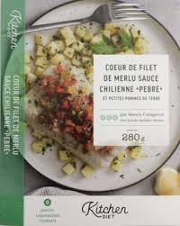 Filet de merlu ᐅ découvrez les promos filet de merlu en cours cette semaine ✅ et trouvez les meilleurs prix ✅ dans les catalogues des magasins à proximité sur bonial.fr. Coeur De Filet De Merlu Sauce Chilienne Pebre Et Petites Pommes De Terre Kitchendiet 280 G