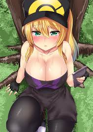 hitotsuki nebura, female protagonist (pokemon go), nintendo, pokemon, pokemon  go, highres, 10s, 1girl, 2435470, aqua eyes, baseball cap, black pantyhose,  blonde hair, blue hair, blush, breasts, cellphone, female focus, fingerless  gloves, from