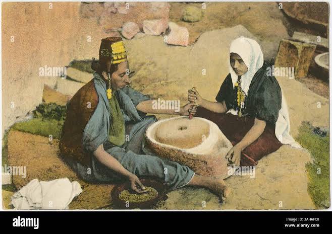 Two women grinding mill jerusalem hi-res stock photography and images - Alamy