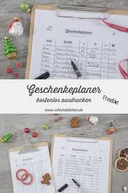 Ich zeige dir, wie du eine konzertkarte wunderschön verpacken kannst. Der Ultimative Geschenkeplaner Fur Weihnachten Freebie Schnin S Kitchen