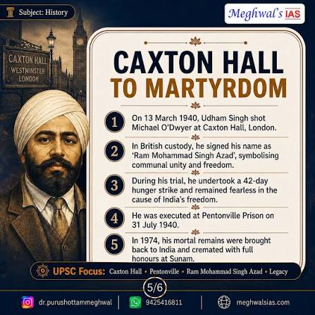 Shaheed Udham Singh was a courageous revolutionary who avenged the Jallianwala Bagh massacre by assassinating Michael O'Dwyer in London in 1940. Associated with the Ghadar Movement, he adopted the name “Ram Mohammad