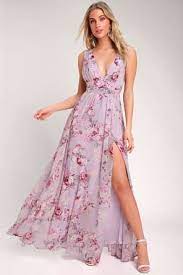 Stilson Dusty Lavender Lace Three Quarter Sleeve Maxi Dress Floral Print Maxi Dress Maxi Dress Printed Maxi Dress