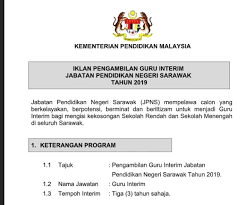 Pada 2020 kelak, sekolah dan mata pelajaran yang terlibat bagi pengambilan guru interim adalah Pengambilan Guru Interim Sekolah Kebangsaan Tebaang Daro Facebook