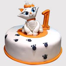 Please message us if you require further help with attaching the balloon to the… White Cat Birthday Cake