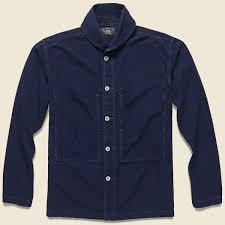 The Shawl Collar Ripstop Shirt Is Inspired By Vintage Navy Issue Overshirts Made Out Of A Fine Japanese Cotton Ripstop D Shirts Denim And Supply Shawl Collar